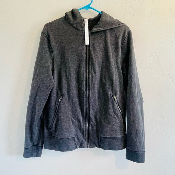 Lululemon Hooded ZIP UP 'Cross Cut Hoodie' Heathered Black SMALL - NEW! - Picture 7 of 16